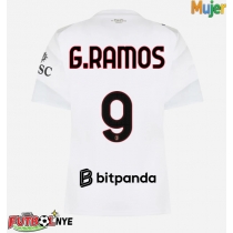 Camiseta AC Milan Goncalo Ramos #9 Visitante Equipación para mujer 2026-27 manga corta